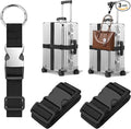 BILIONE 3Pcs Luggage Straps Set - 2 Suitcase Straps 70'' Long and 1 Add A Bag Strap, Adjustable Luggage Identifiers Nylon Travel Belt