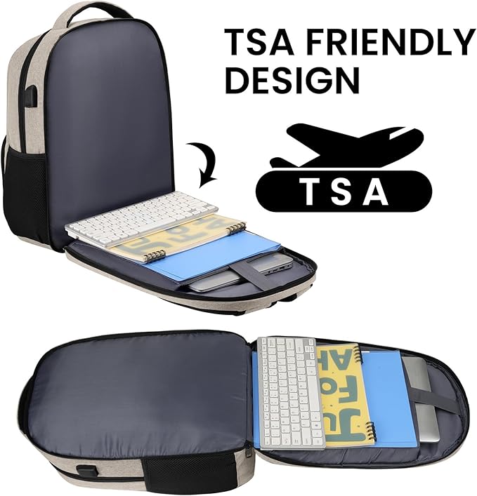 Backpack for Girls Women, School Backpack for Teen Boys, Lightweight Casual High School Bookbag, Daily-use Travel Laptop Backpack with USB Charging Port Fits 15.6 Inch Notebook