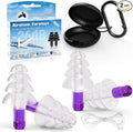 Ear Plugs for Airplane Pressure Relief, 2 Pairs Adults Soft Silicone Reusable Airplane Earplugs 26dB, with Silicone Connector Cord, Travel Essentials for Flying, Ear Protection Earplugs for Plane