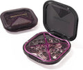 1 Pack Small Purple Pill Organizer, 4 Compartments, Compact Stylish Cute Travel Camping Pill Box Daily Medicine Pill Case, Portable and Moistureproof to Store Vitamins, Medication and Supplements