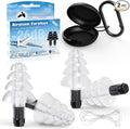 Ear Plugs for Airplane Pressure Relief, 2 Pairs Adults Soft Silicone Reusable Airplane Earplugs 26dB, with Silicone Connector Cord, Travel Essentials for Flying, Ear Protection Earplugs for Plane