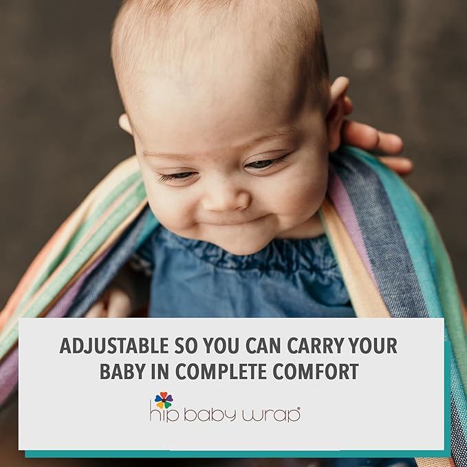 Hip Baby Wrap Ring Sling Baby Carrier for Infants and Toddlers - Beautiful, 100% Soft Cotton Baby Wraps Carrier for Babies 8-35 lbs - Perfect Baby Shower Gifts Moms and Dads - Nursing Cover (Sky)