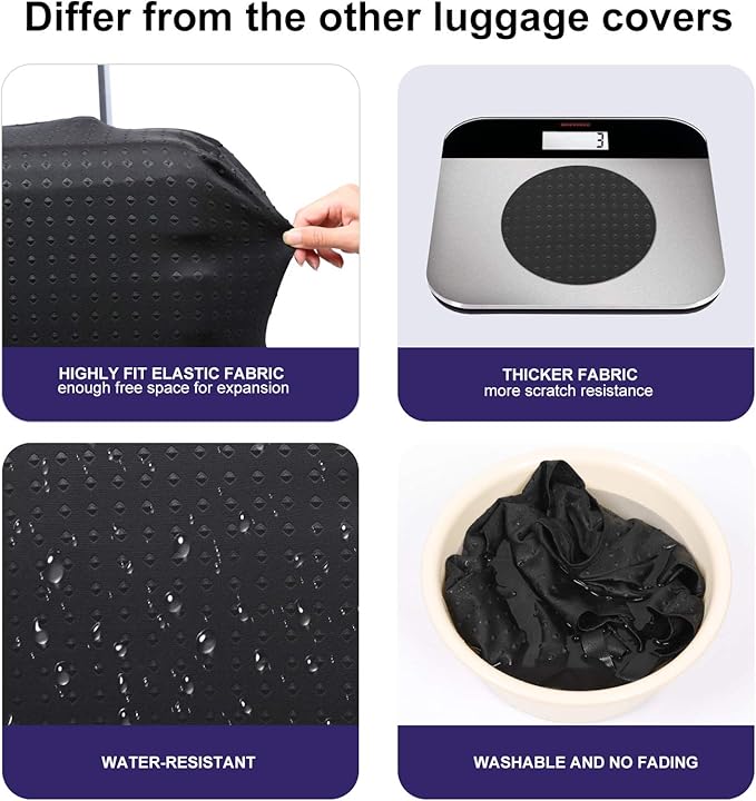 7-Mi Travel Luggage Protector Suitcase Cover 22"-24" Suitcase Dust Cover Size M