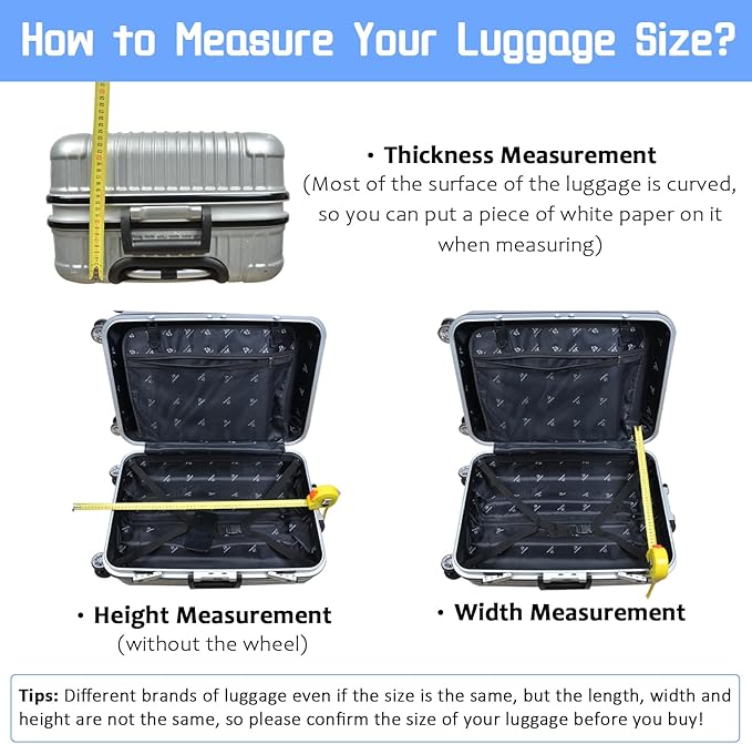 Luggage Cover for Suitcase Elastic Suitcase Cover Protector, Carry On Luggage Sleeve Anti Scratch Travel Essentials Fits 20-22