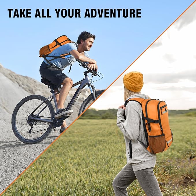 Zavothy 18L Hydration Backpack with 3L Water Bladder – Waterproof Hiking Pack with Insulated Bladder Compartment, Hidden Helmet Holder & Rain Cover – for Running, Cycling, and Camping