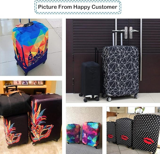 Explore Land Travel Luggage Cover Suitcase Protector Fits 31-32 Inch Case (Carnival, XL)