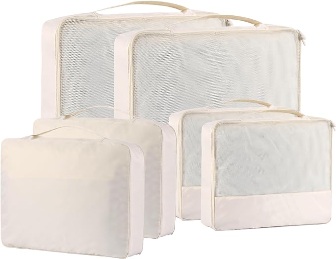 DoubleTrip Packing Cubes for Suitcases Carry on Luggage Organizer 6 Set Travel Accessories Lightweight Storage Bag Space Saver Clothes Pouch Large