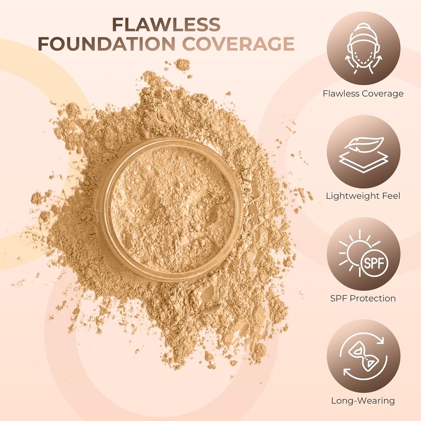 (1 Pound) (Beige) Foundation Powder Refill By Sweet Face Minerals, Lightweight Mineral Loose Makeup Powder with SPF 20, Full Coverage Flawless Finish, Talc-free, Cruelty-Free, Refill Pouch