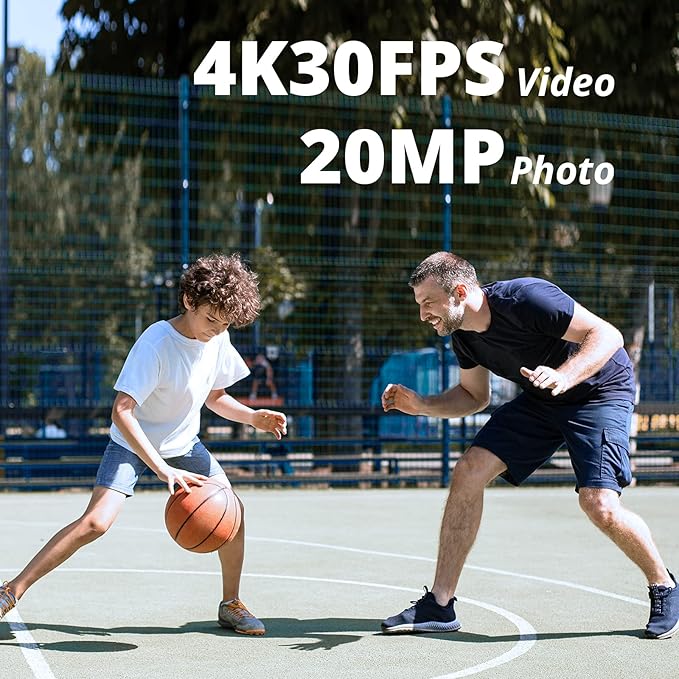 AKASO Brave 4 Pro 4K30 Action Camera with 128GB MicroSD U3 Card, 131FT Underwater Waterproof Camera EIS Touch Screen Remote Control with 2x1350mAh Batteries and Helmet Accessories Kit Bundle