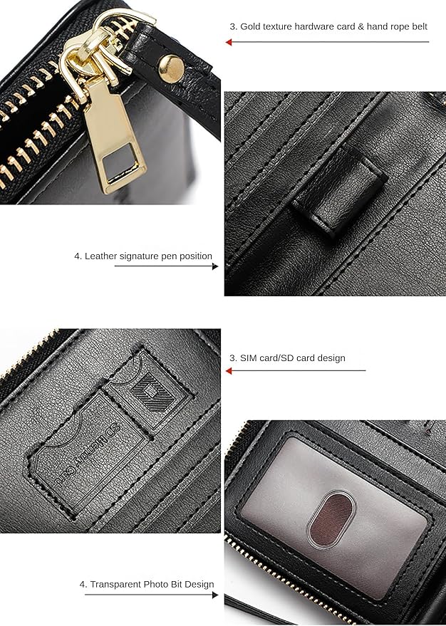 Rowgins Rfid Blocking Passport Holder Wallet, Rowgins Rfid Passport Holder with Zipper, PU Leather PassportHolder for Travel (BROWN)