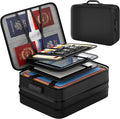 Nacial 5200℉ Fireproof Document Box with Lock, Expandable Document Organizer, Heat Insulated Fireproof Waterproof Box for File Storage, ﻿Portable Sturdy Handle for Important Documents Home Travel