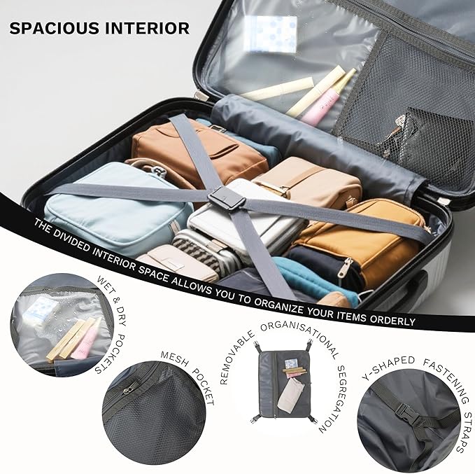 20 inch Carry On Luggage Expandable Top Opening/Clamshell Opening, TSA Approved Carry On Luggage Hard Shell Suitcases, Lightweight Away Carry On Suitcases with Large Capacity Backpack