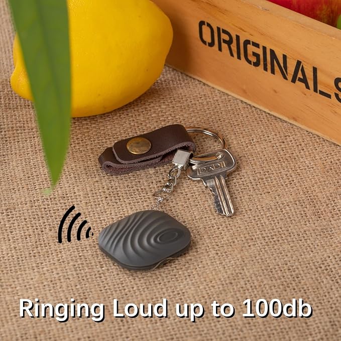Smart Key Finder - Only iOS(Not for Android) - Bluetooth Smart Key Tracker Tag - Work for Apple Find My - Keep Track of The Items That Matter Most (2Coffee & 2White)