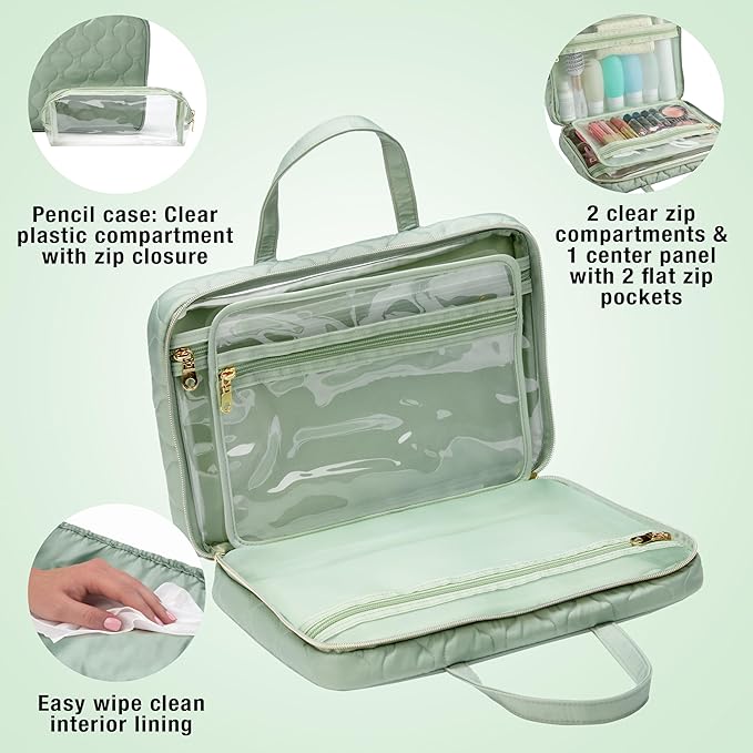 Conair Travel Toiletry Bag - Makeup Bag - Cosmetic Bag -Travel Makeup Bag