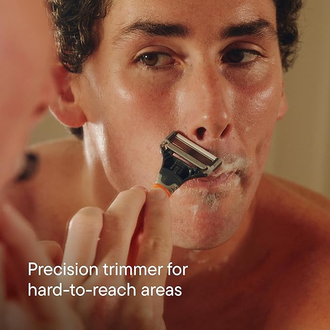 Harry's Shaving Kit for Men - Razor Handle and 3 Razor Blade Refill Cartridges - Ocean Blue
