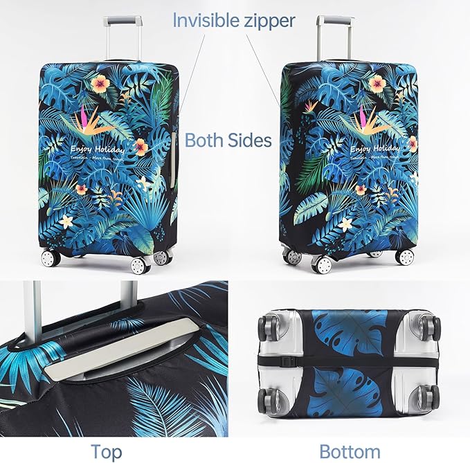Travelkin Luggage Covers For Suitcase Tsa Approved,Suitcase Cover Protector Fit 18-32 Inch Luggage (Paradise, L)