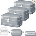 DIMJ Comforter Storage Bag - 100L Large Capacity Blanket Storage Compression Bags, Washable Space Saving Self Compression Organizer with Window Handles, Space Saver for Clothes, Bedding, Sheet