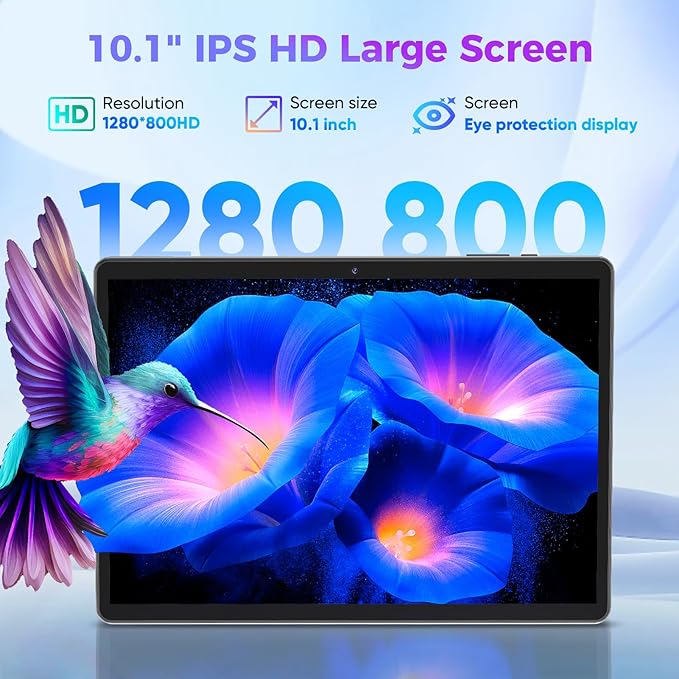 Android Tablet with Keyboard, 26GB RAM, 256GB ROM(1TB Expand), 10.1 inch Android 14 Tablet, 8000mAh Battery, BT 5.0, GMS Certified, 2.4G&5G WiFi, 2 in 1 Tablets with Mouse, Case, Stylus(Pink)
