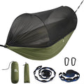 Miztli Camping Hammock -Portable Hammock w/Spacious Net & Tree Straps w/Adjustable Loops, Double and Single Hammock for Outdoor, Indoor, Hiking and Travel