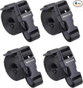 Buckle Straps with Clips, Adjustable Nylon Straps with Buckle, Black 4 Pack (4‘x0.75“)
