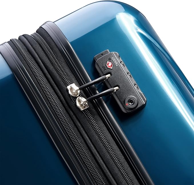 DELSEY PARIS Helium Aero Hardside Expandable Luggage with Spinner Wheels, Teal, 2-Piece Set (21/24)