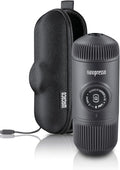 WACACO Nanopresso Portable Espresso Maker Bundled with Protective Case, Mini Travel Coffee Machine, Perfect for Camping, Travel and Office（ Black）