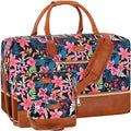 Weekender Bag for Women, Travel Duffel Bag Carry On Overnight Bag with Shoe Compartment Large Nylon Travel Weekend Tote Bag