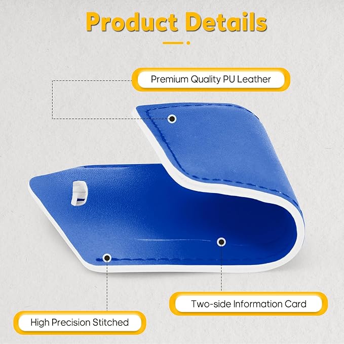 Travelambo Luggage Tags for Suitcases Faux Leather Privacy Protection 26 Pack Bag Tags Travel Accessories Essential, Fresh Blue