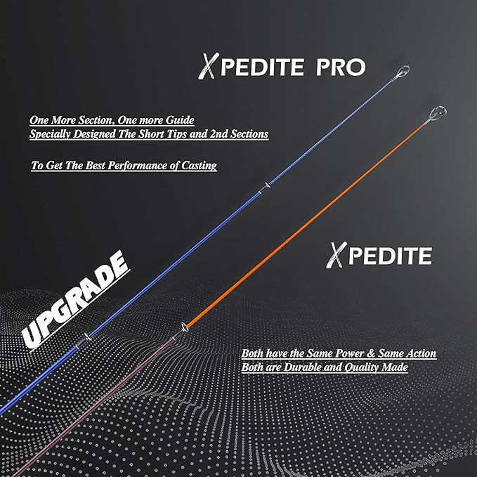 EOW XPEDITE PRO Portable Telescopic Casting and Spinning Fishing Rods, 24T Carbon Blanks & Solid Carbon Tip, Cork Handle, Travel Rod, Short Collapsible Rods
