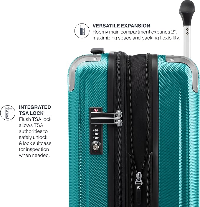 Travelpro Pathways 3 Hardside Expandable Luggage, 8 Spinner Wheels, Lightweight Hard Shell Suitcase, Carry On 21 Inch, Kayak