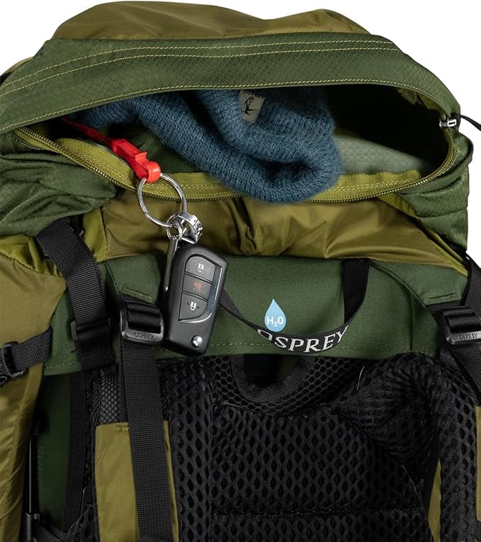 Osprey Atmos AG LT 50L Men's Backpacking Backpack, Black, S/M