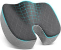 TushGuard Office/Car Seat Cushion, Non-Slip Sciatica & Back Coccyx Tailbone Pain Relief Chair Pad, Memory Foam Butt Pillow for Computer Desk, Wheelchair, Driving (Black&Grey, XX-Large)