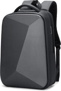 FENRUIEN Anti Theft Laptop Backpack for Men, Expandable Water Resistant Hardshell Backpack with USB Port, Black Business Travel Computer Bag 15.6 Inch