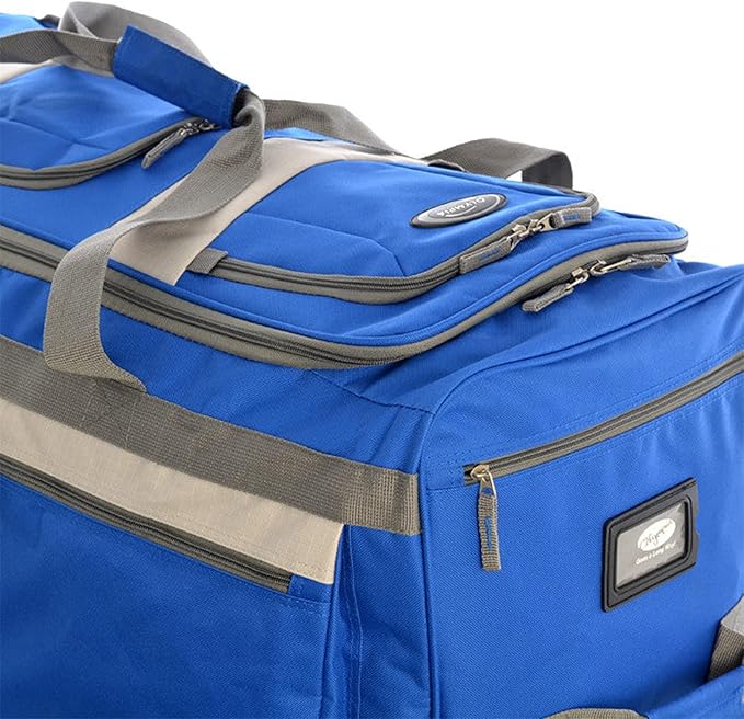 Olympia U.S.A. 29 inch Jumbo Size 8 Pockets Wheeled Rolling Duffel Bag Water Resistant Luggage Lightweight Travel Suitcase with Retractable Handle