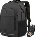 17.3 Inch Laptop Backpack, School Backpack,Large TSA Travel Carry on Backpack,College Student Bookbag with USB Port,Teenagers Water Resistant Computer Bagpack Gift for Men Women,Grey