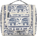 Narwey Hanging Toiletry Bag for Women Travel Makeup Bag Organizer Toiletries Bag for Cosmetics Essentials Accessories (Large, Elephant)