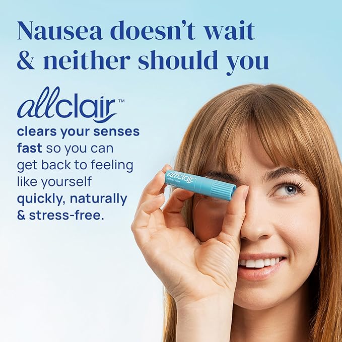 Nausea Relief Inhaler - Take Control of Motion Sickness, Morning Sickness, Medication, Stress - Fast, Natural, Drug-Free, Non-Drowsy & Portable Travel Essential - Pack of 4 Inhalers