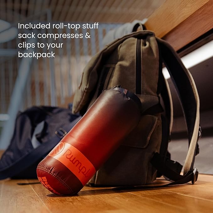 Rumpl Travel Puffy Blanket, Ultra-Packable Travel-Size Warmth and Comfort, Volcanic Fade