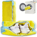 Shoe Washing Machine Bag, 2Pcs Reusable Shoe Cleaning Bag for Washing Machine, Shoe Laundry Bag for Washer, Cleaner bag for Sneakers Tennis Shoes (Yellow 2pcs)