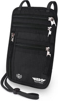 HERO Neck Wallet, RFID Blocking Passport Holder - Easy to Conceal and Pouch