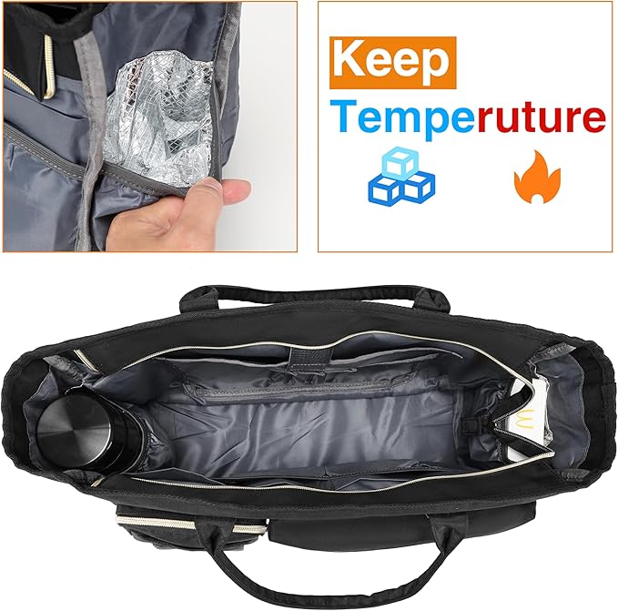 Laptop Tote Bag, Middle Size Computer Messenger Teacher Bag with 15.6'' Padded Laptop Sleeve