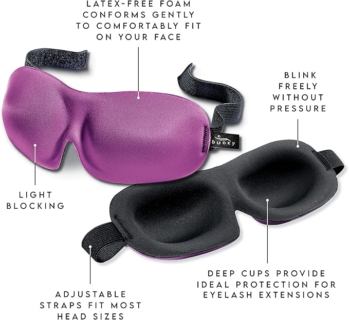 Bucky 40 Blinks No Pressure Printed Eye Mask for Travel & Sleep, Camo, One Size