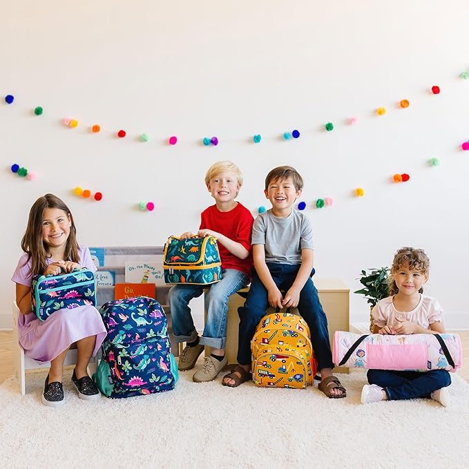 Wildkin Kids Insulated Lunch Box – Durable and Reusable for School & Travel - Wild Horses