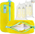 XXL Shoe Washing Machine Bag - 2-Pack Reusable Shoe Cleaning Bags, 360° Deep Clean for Tennis Shoes, Sneakers and Slippers, Includes 2 Storage Dust Bags (Yellow)