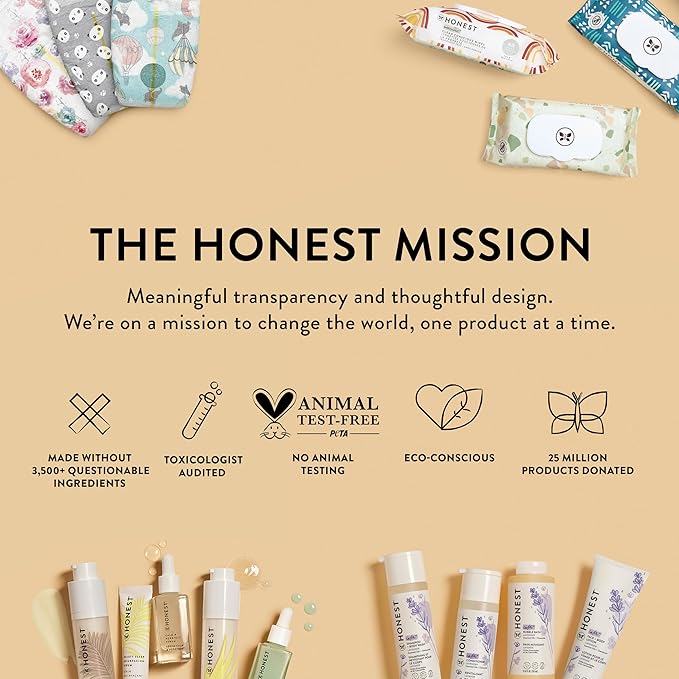 The Honest Company 2-in-1 Cleansing Shampoo + Body Wash | Gentle for Baby | Naturally Derived, Tear-free, Hypoallergenic | Lavender Calm, 18 fl oz