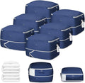 DIMJ Comforter Storage Bag 6 Pack - Blanket Storage Organizer Compression Bags, Large Capacity Ultra Space Saving Self Compression Organize for Bedding, Pillow, Duvet, Sheet Storage with Zipper Window