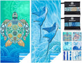 2 Pack Microfiber Lightweight Beach Towel Sand Free Quick Dry Absorbent Thin Compact Towels for Swimming Pool Camping Beach Accessories Large Easy Pack Travel Things for Vacation Essentials Gift