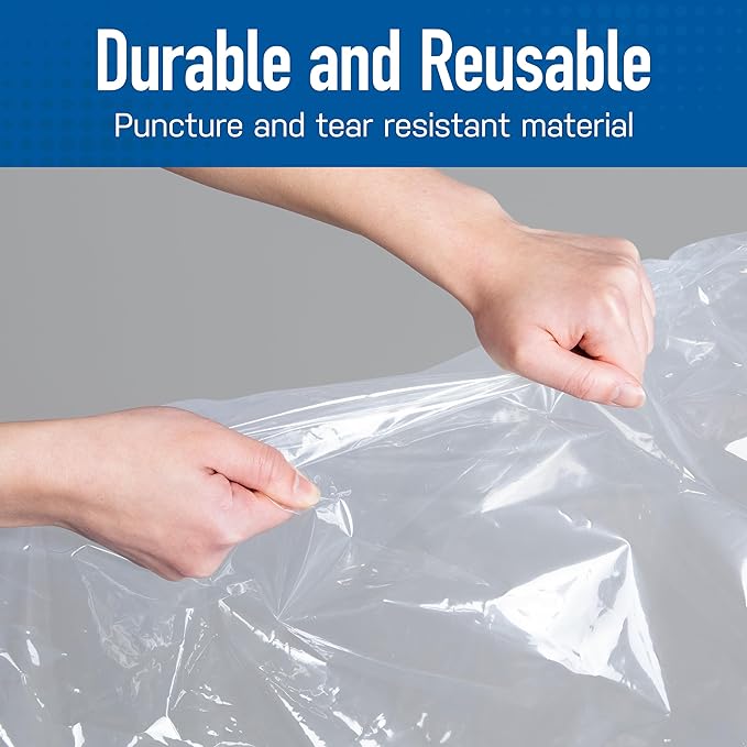 6 Pack Jumbo Vacuum Storage Bags for Comforters, Blankets & Clothes – Jumbo Vacuum Sealed Compression Bags with Hand Pump – Space Saver Storage Bags for Bedding, Moving, Travel & Organization