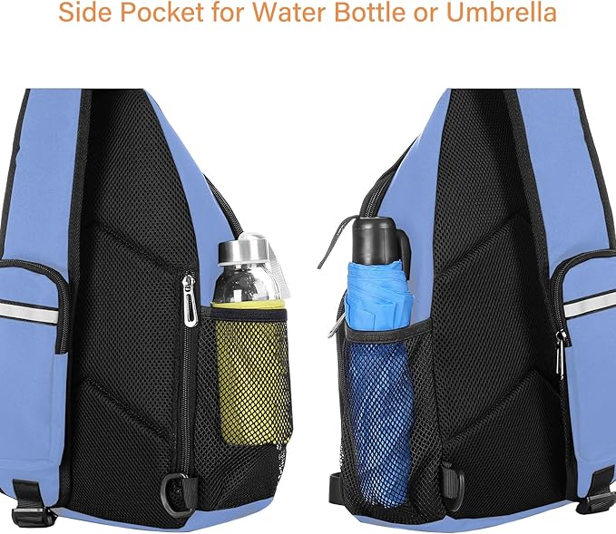 MOSISO Sling Backpack Bag, Crossbody Shoulder Bag Travel Hiking Daypack Chest Bag with Front Square Pocket&USB Charging Port