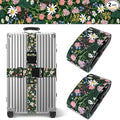 Wildflowers Luggage Straps for Suitcases TSA Approved, Luggage Identifiers for Suitcase, Adjustable Suitcase Strap for Baggage Security with Cute Patten, Travel Necessary Accessories (2Pack)